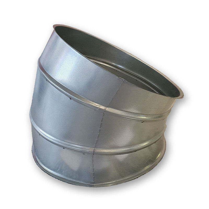 Curve in lamiera zincata per impianti di aspirazione industriale